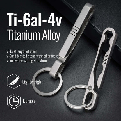 KeyUnity KM07 TITANIUM BELT CLIP KEYCHAIN