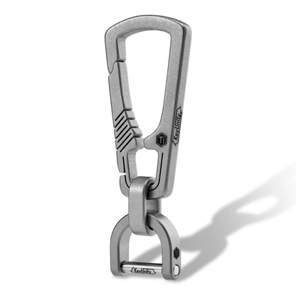 KeyUnity KM16 TITANIUM EDC CARABINER KEYCHAIN CLIP WITH D RING