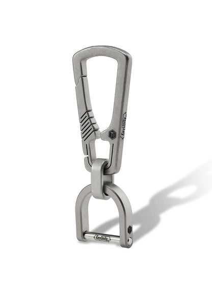 KeyUnity KM17 TITANIUM EDC CARABINER KEYCHAIN CLIP WITH D RING