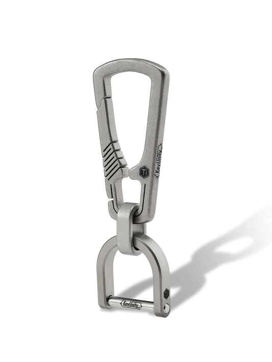 KeyUnity KM17 TITANIUM EDC CARABINER KEYCHAIN CLIP WITH D RING