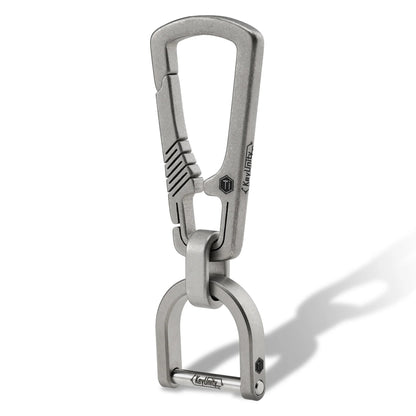 KeyUnity KM17 TITANIUM EDC CARABINER KEYCHAIN CLIP WITH D RING