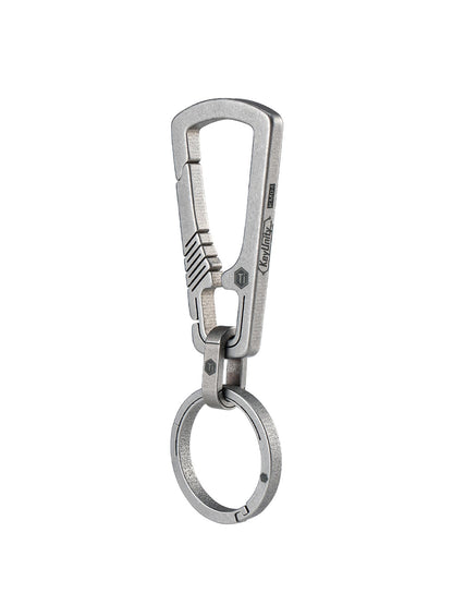 KeyUnity KM19 Titanium Carabiner Key Holder Clip Quick Release EDC Key Holder with Ring