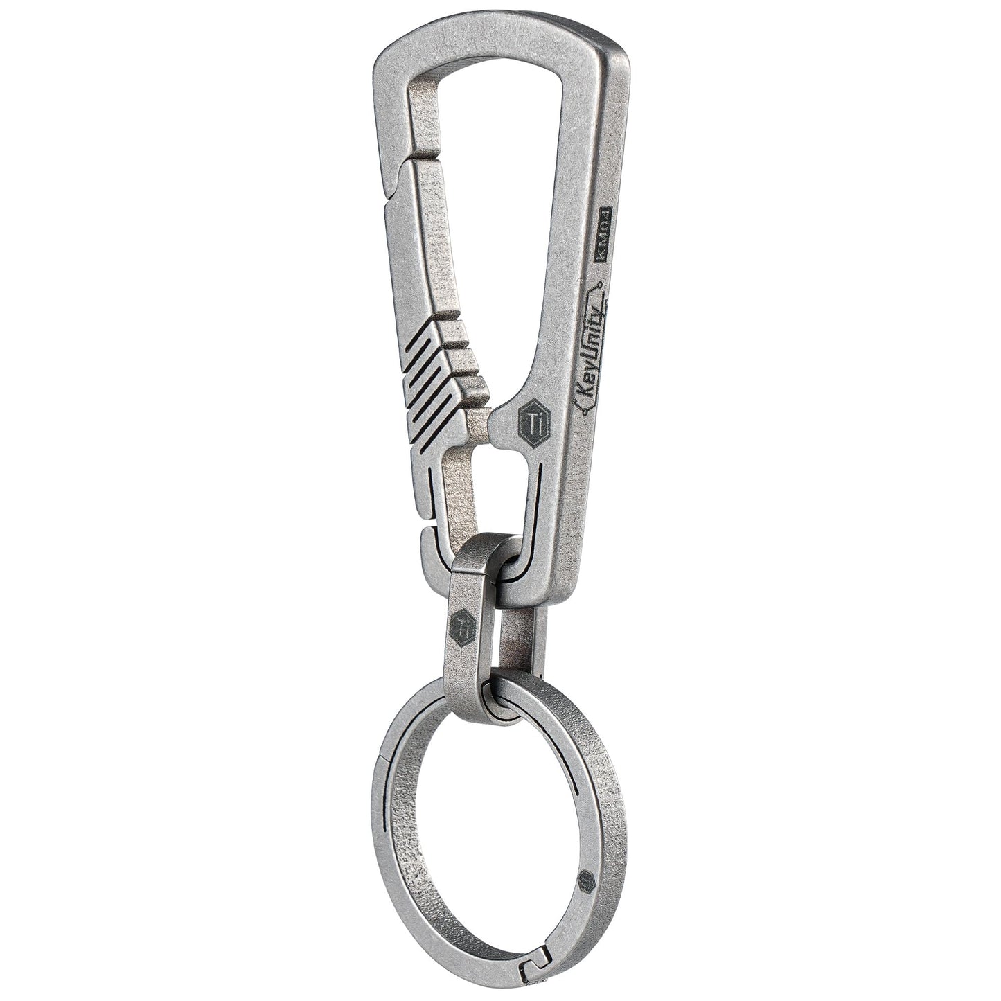 KeyUnity KM19 Titanium Carabiner Key Holder Clip Quick Release EDC Key Holder with Ring