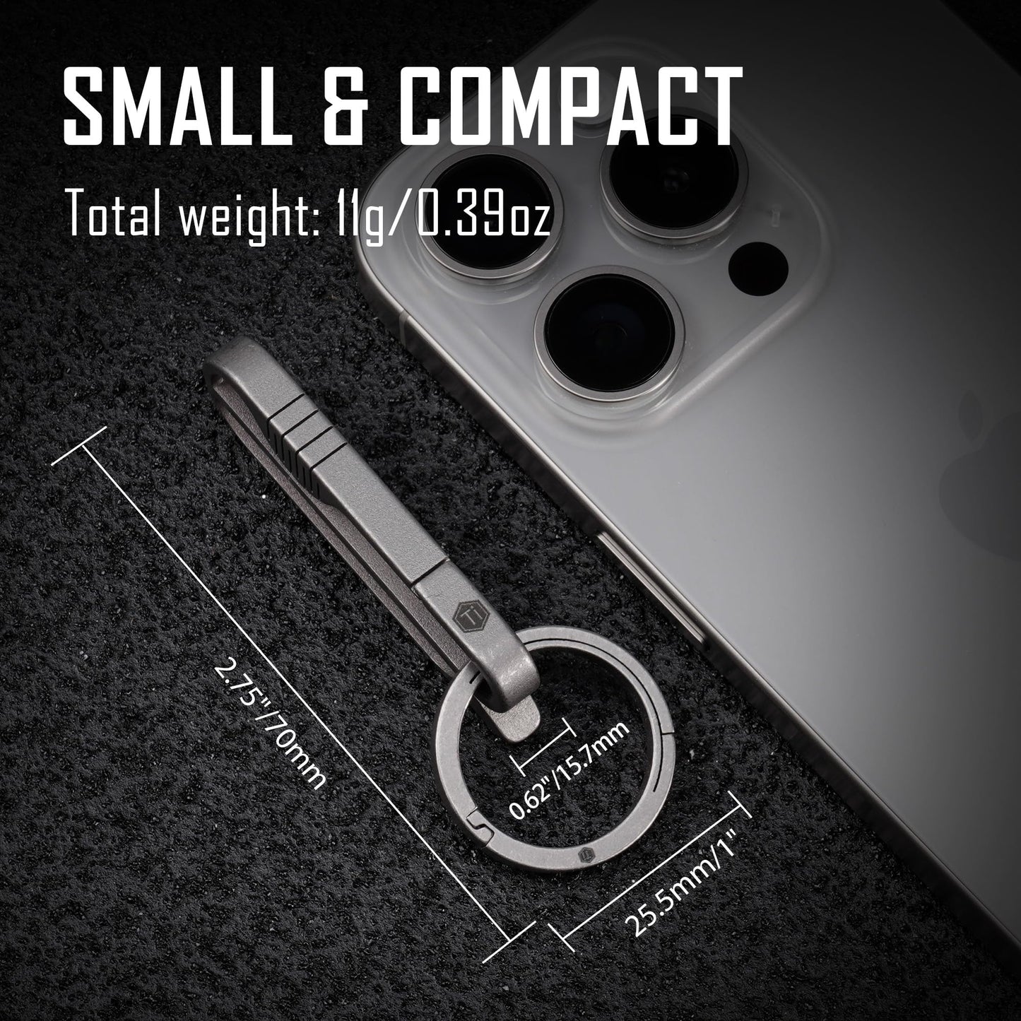 KeyUnity KM20 TITANIUM ALLOY KEYCHAIN CLIP