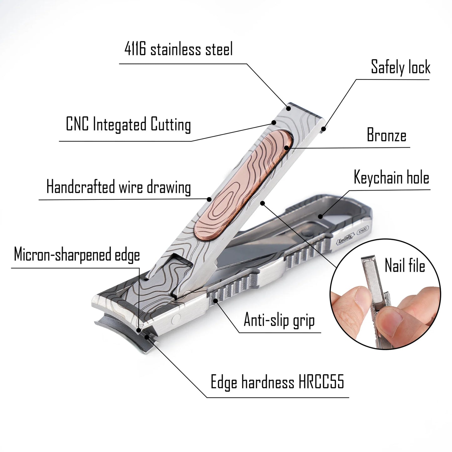 KeyUnity KN00 folding nail clipper