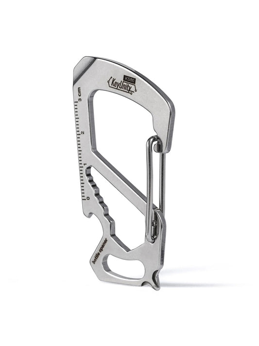 KeyUnity KS00 STAINLESS STEEL CARABINER CLIP WITH BOTTLE OPENER