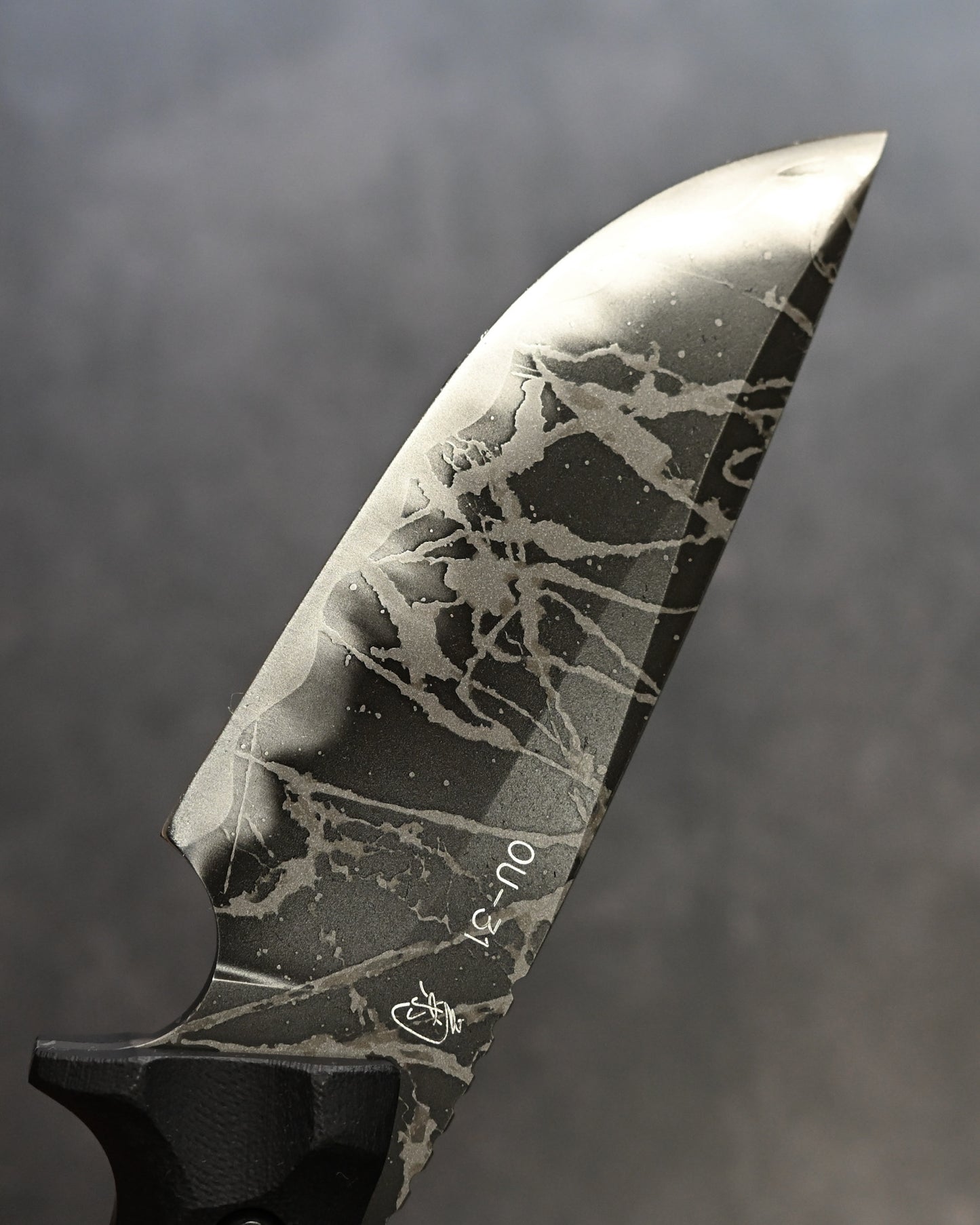 Kiku Knives Kikuo Matsuda Hashinaukamuy OU-31 Steel Black G10 Custom Knife