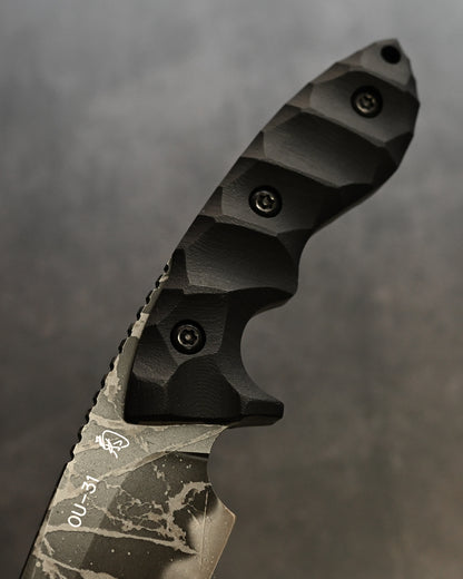 Kiku Knives Kikuo Matsuda Hashinaukamuy OU-31 Steel Black G10 Custom Knife