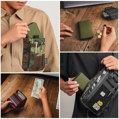 TACTICAL_GEEK PC1 EDC Durable 11-Slot Nylon Card Holder for Credit Cards