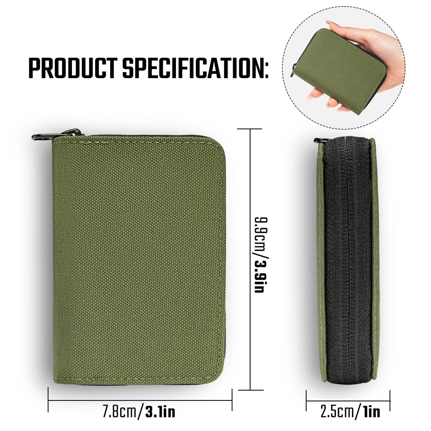 TACTICAL_GEEK PC1 EDC Durable 11-Slot Nylon Card Holder for Credit Cards