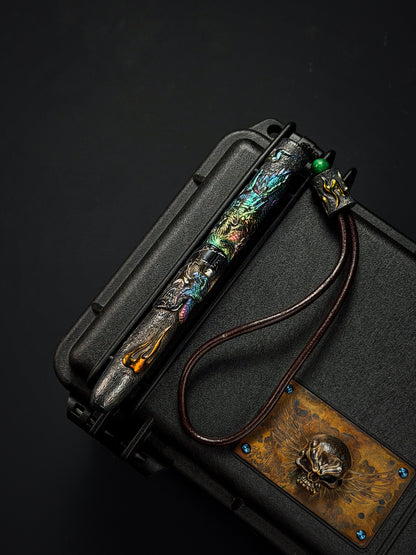 TIDAL REAPER  Hand-Carved Titanium Tactical Baton