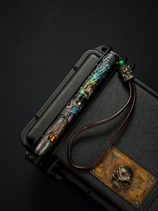 TIDAL REAPER  Hand-Carved Titanium Tactical Baton