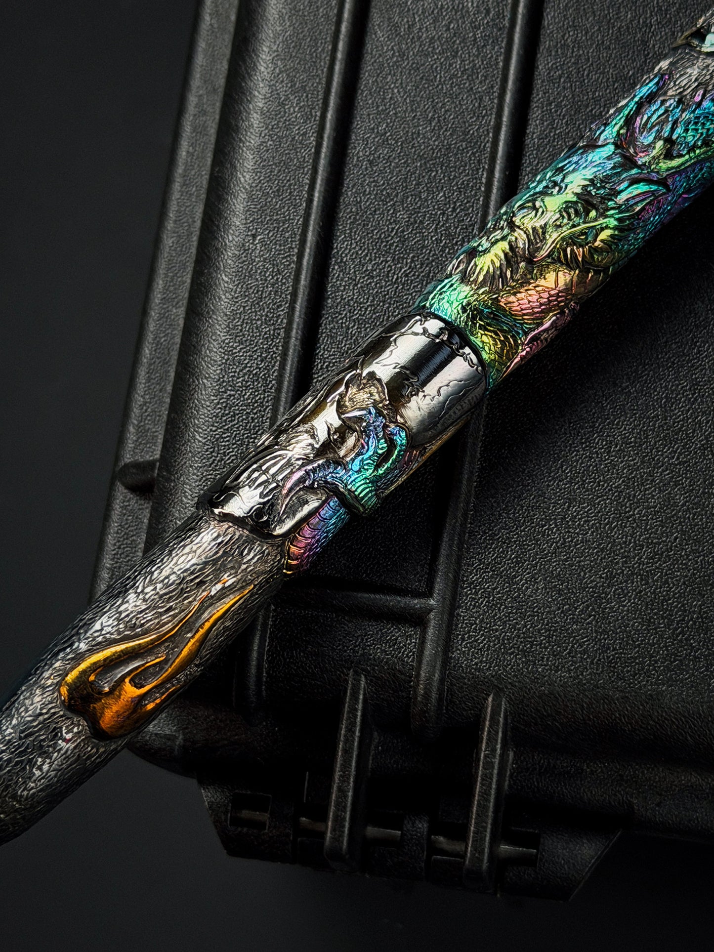 TIDAL REAPER  Hand-Carved Titanium Tactical Baton