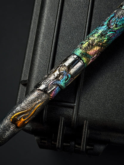 TIDAL REAPER  Hand-Carved Titanium Tactical Baton