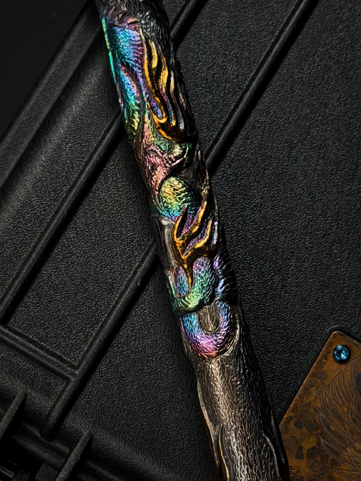 TIDAL REAPER  Hand-Carved Titanium Tactical Baton