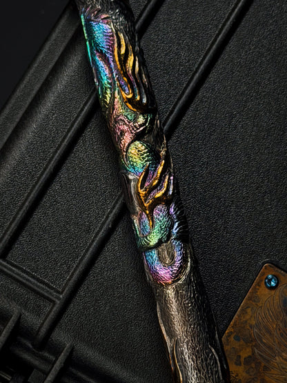 TIDAL REAPER  Hand-Carved Titanium Tactical Baton