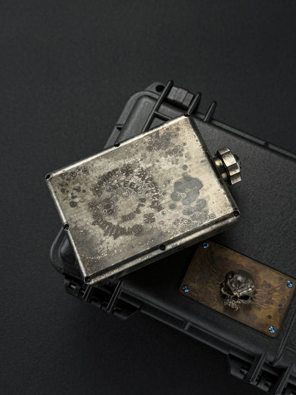 Ultra Rare Steel Flame One-Off XXXL Dark Skull Flask