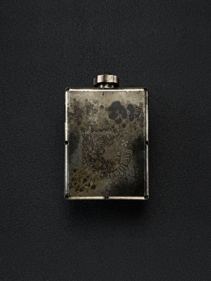 Ultra Rare Steel Flame One-Off XXXL Dark Skull Flask