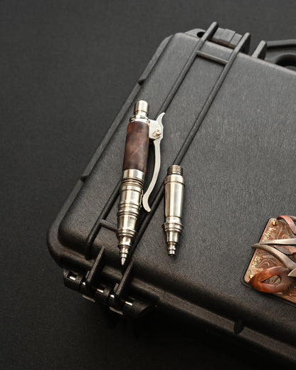 中山英俊 2WAY メカニカル EDC ボールペン SUS303 ステンレス ウッド 交換式ペン先