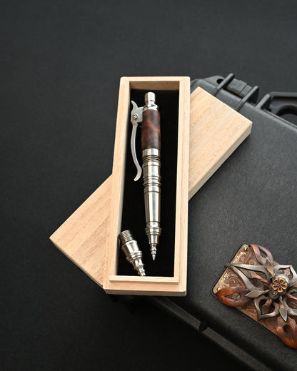 中山英俊 2WAY メカニカル カスタム EDC ボールペン｜SUS303 × ウッド