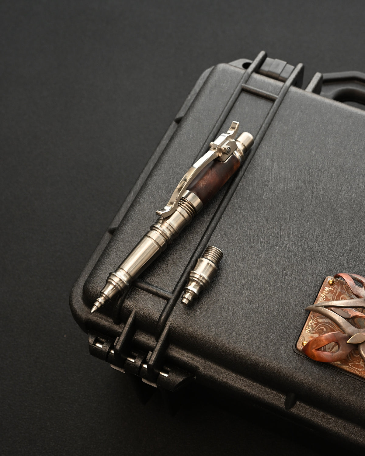 Hidetoshi Nakayama 2-way mechanical EDC ballpoint pen in SUS303 stainless steel and wood with interchangeable tip