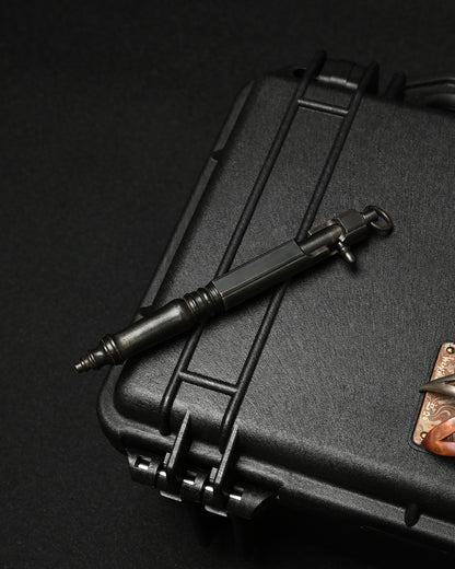 Hidetoshi Nakayama Classic Mechanical Ballpoint Pen – Stainless Steel Sterling Silver Skull