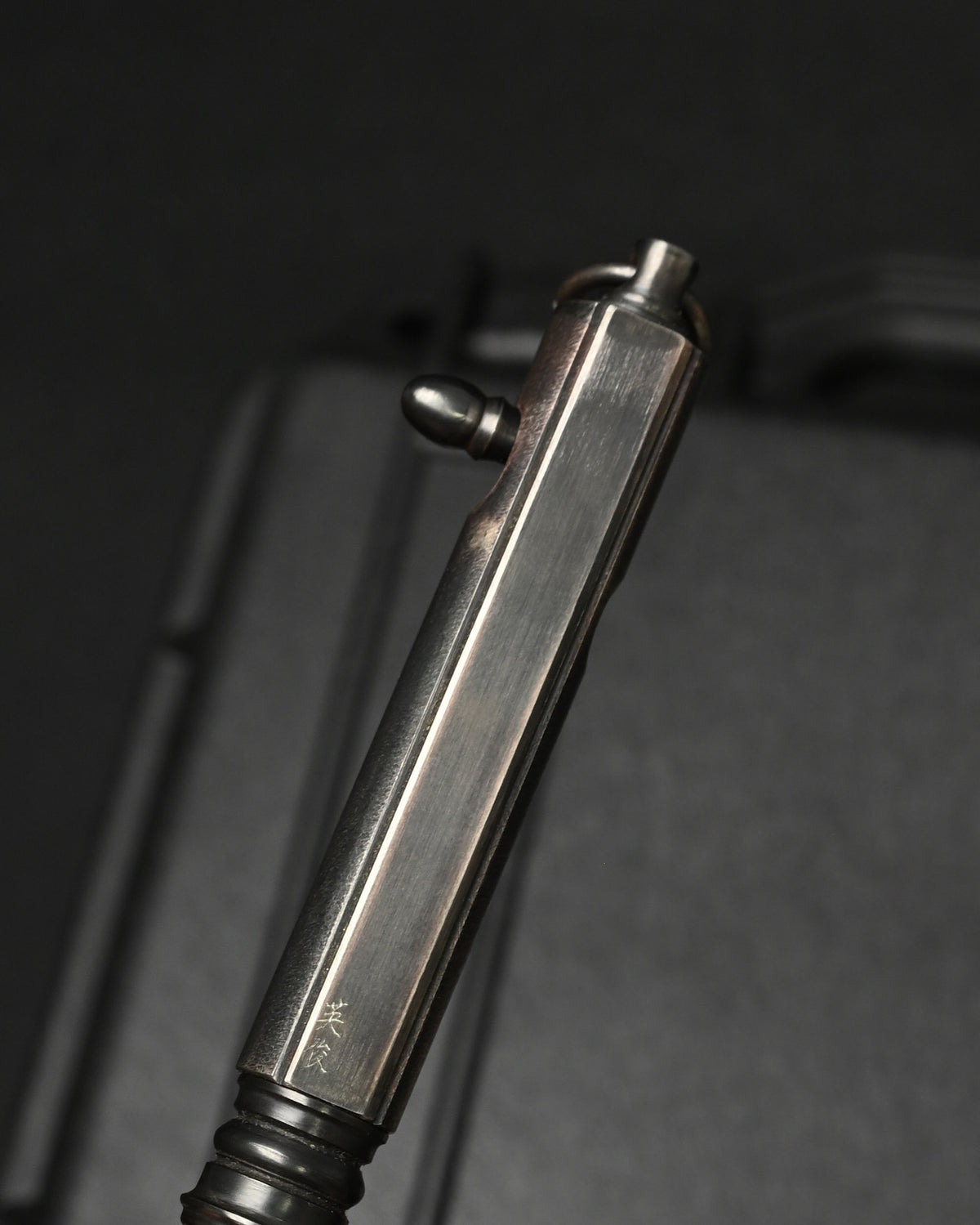 Hidetoshi Nakayama Classic Mechanical Ballpoint Pen – Stainless Steel Sterling Silver Skull