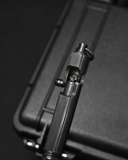 Hidetoshi Nakayama Classic Mechanical Ballpoint Pen – Stainless Steel Sterling Silver Skull