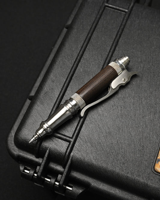 Hidetoshi Nakayama Custom EDC Ballpoint Pen – SUS303 Stainless Steel / Green Micarta / SCHMIDT P900 / Made in Japan