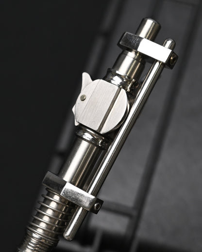 Hidetoshi Nakayama Custom Sliding Mechanical Steampunk Ballpoint Pen – Stainless Steel / Made in Japan
