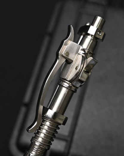 Hidetoshi Nakayama Custom Sliding Mechanical Steampunk Ballpoint Pen – Stainless Steel / Made in Japan
