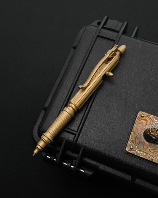 Hidetoshi Nakayama limited edition bronze EDC custom ballpoint pen with SCHMIDT P900 refill