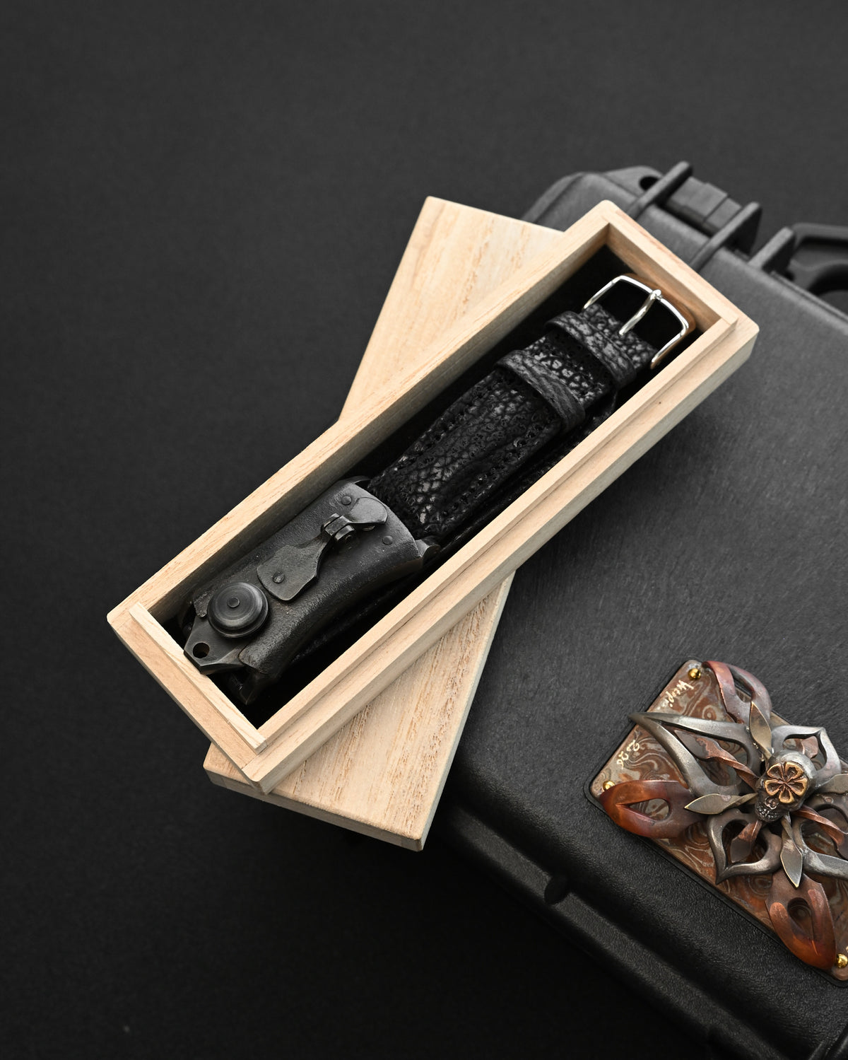 Hidetoshi Nakayama Mechanical Mini Custom EDC Knife – ATS34 / SUS303 Stainless Steel