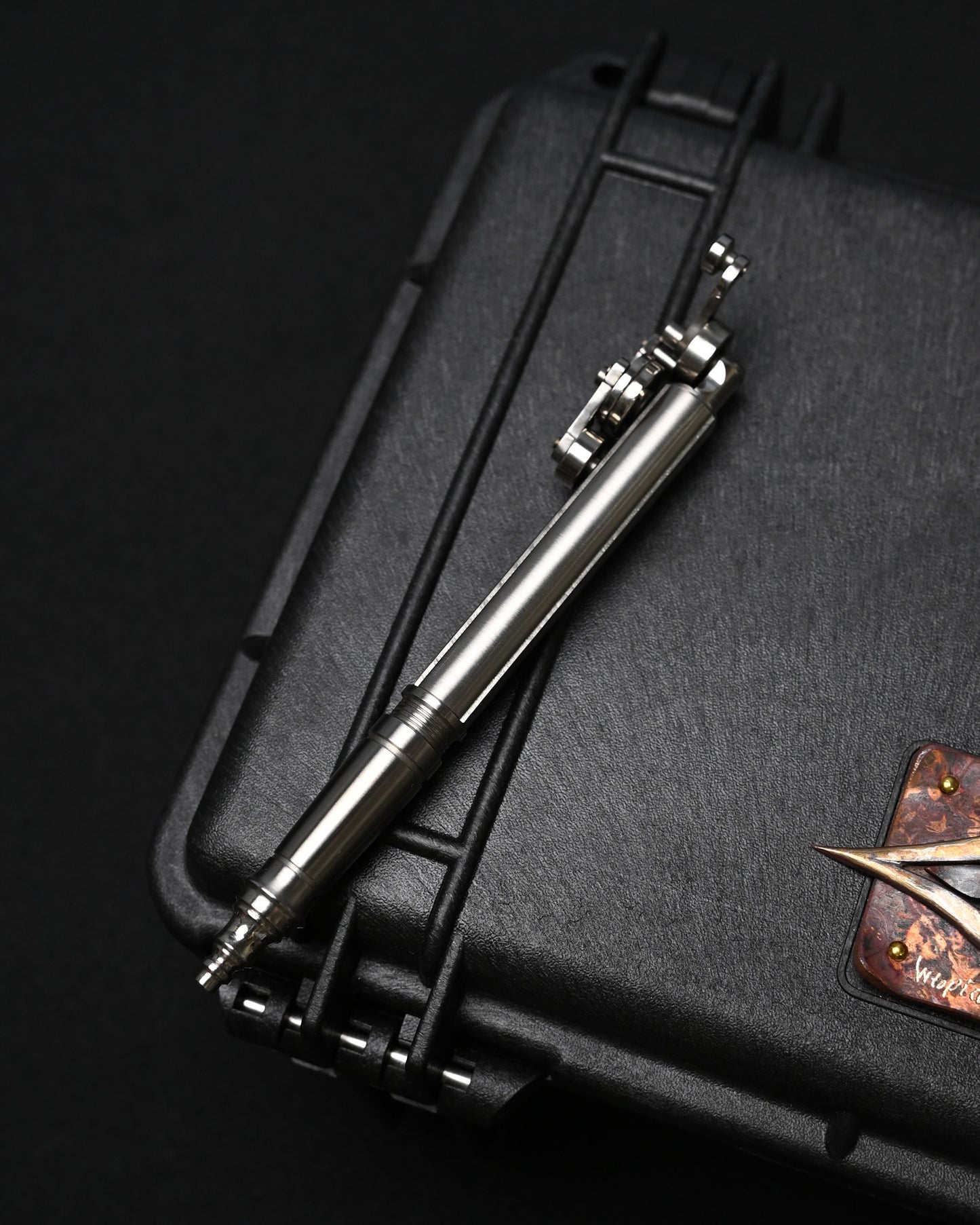 Hidetoshi Nakayama Custom Wheel-Linkage Mechanical Steampunk Ballpoint Pen – Stainless Steel / Made in Japan