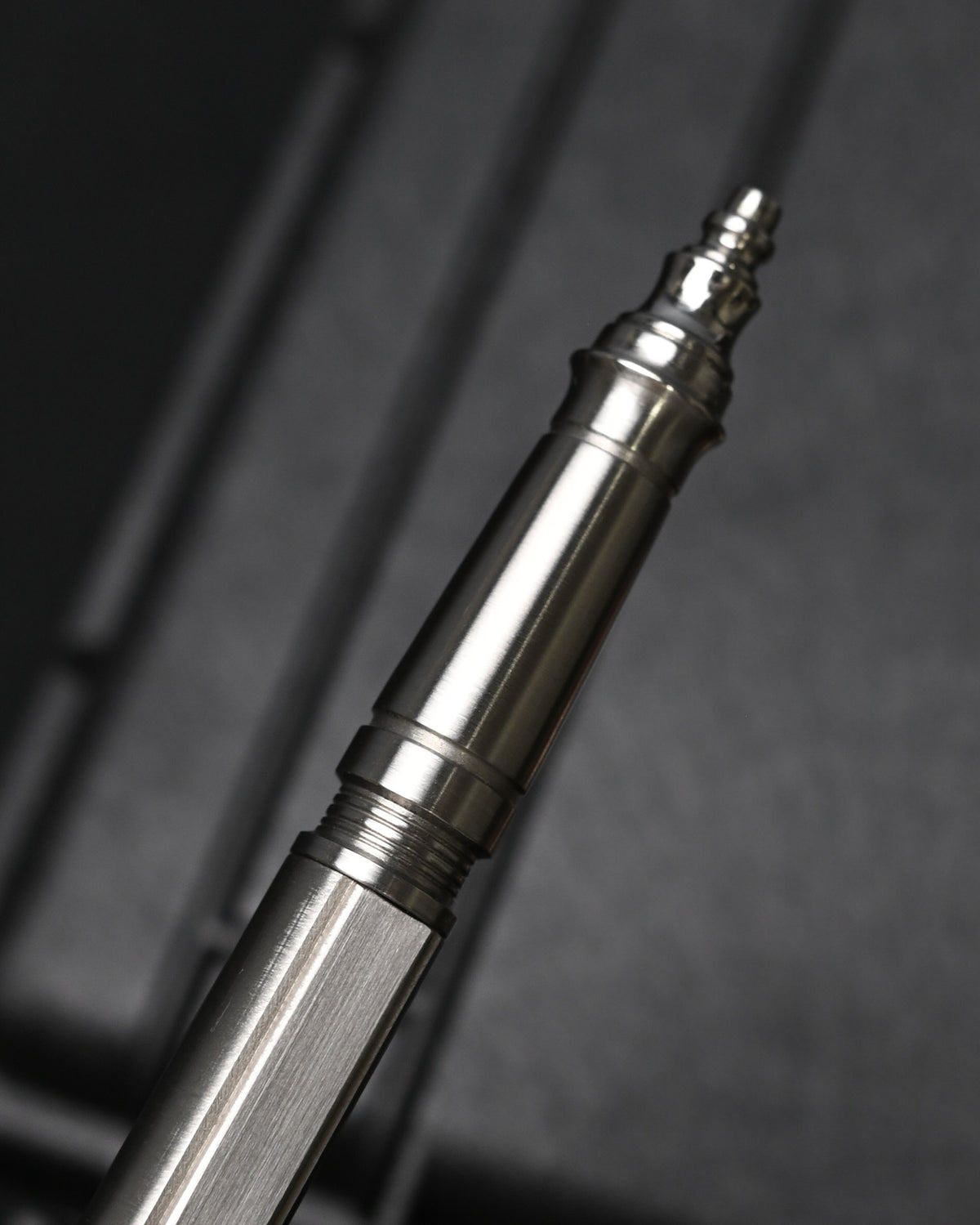 Hidetoshi Nakayama Custom Wheel-Linkage Mechanical Steampunk Ballpoint Pen – Stainless Steel / Made in Japan