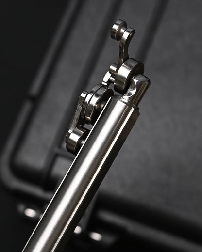 Hidetoshi Nakayama Custom Wheel-Linkage Mechanical Steampunk Ballpoint Pen – Stainless Steel / Made in Japan