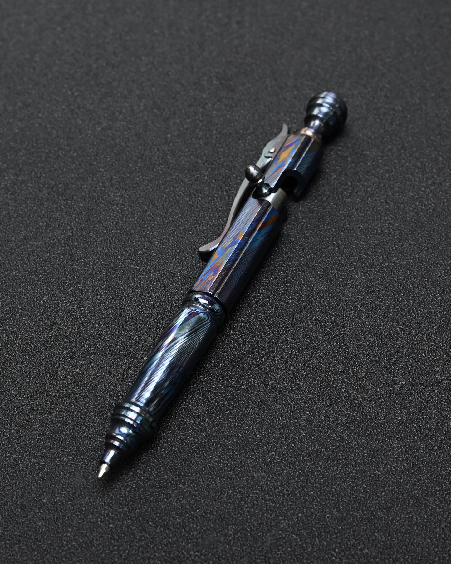 Rare Hidetoshi Nakayama Custom Zirconium Damascus EDC Pen – Made in Japan