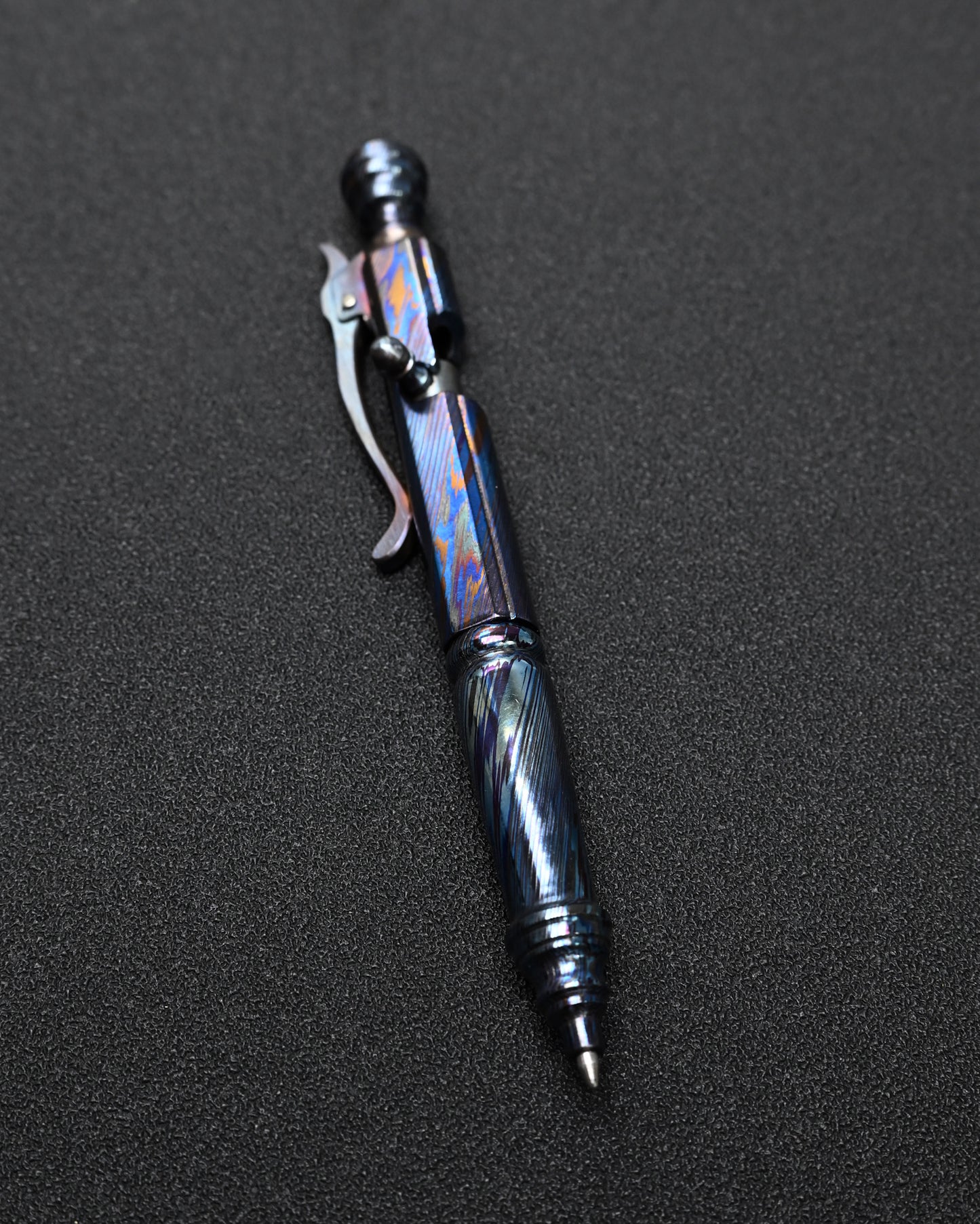Rare Hidetoshi Nakayama Custom Zirconium Damascus EDC Pen – Made in Japan