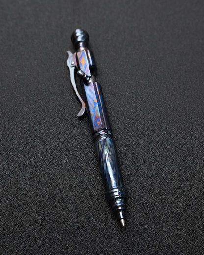 Rare Hidetoshi Nakayama Custom Zirconium Damascus EDC Pen – Made in Japan