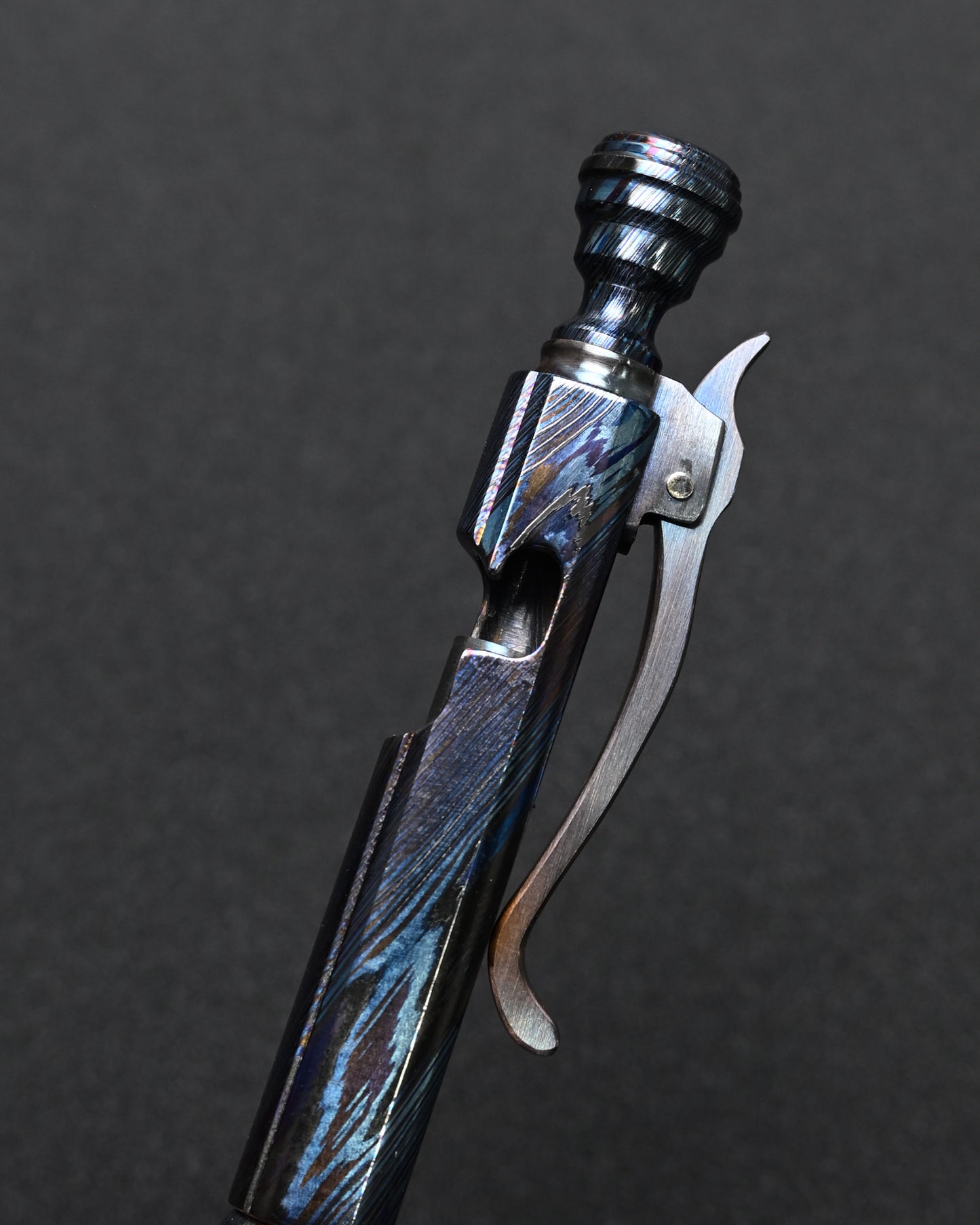 Rare Hidetoshi Nakayama Custom Zirconium Damascus EDC Pen – Made in Japan