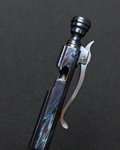 Rare Hidetoshi Nakayama Custom Zirconium Damascus EDC Pen – Made in Japan