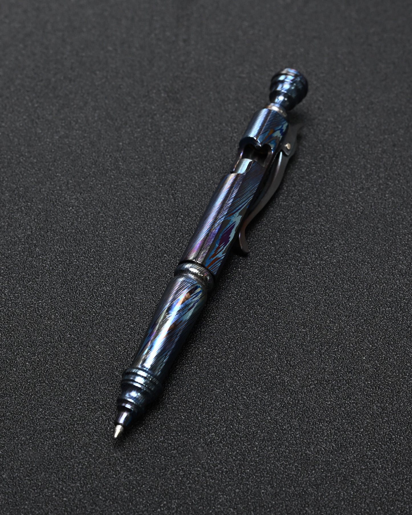 Rare Hidetoshi Nakayama Custom Zirconium Damascus EDC Pen – Made in Japan