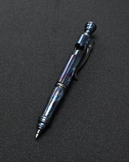 Rare Hidetoshi Nakayama Custom Zirconium Damascus EDC Pen – Made in Japan