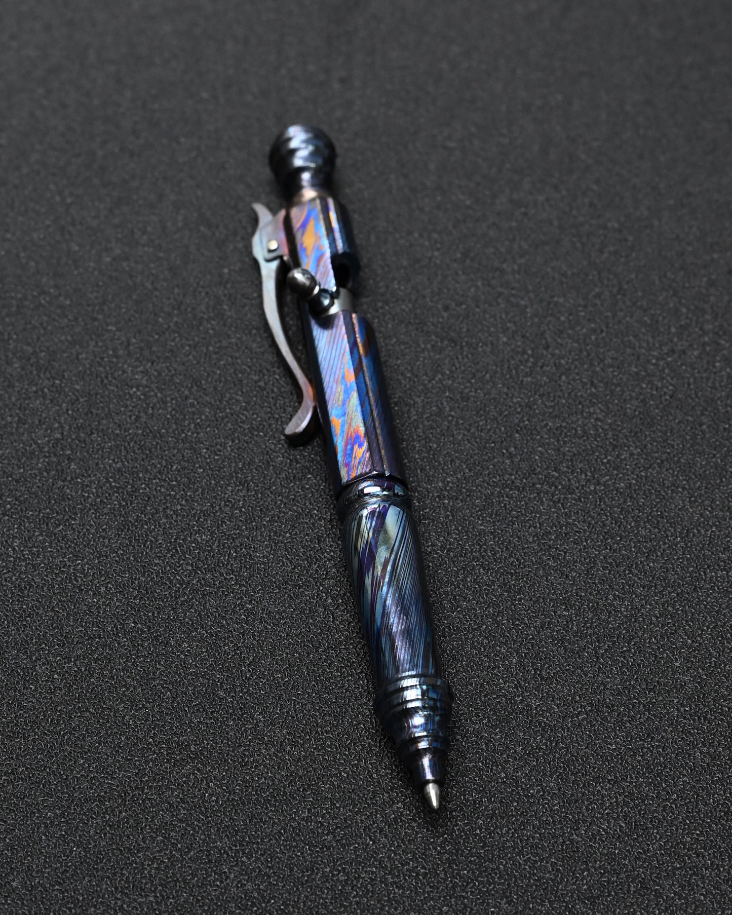 Rare Hidetoshi Nakayama Custom Zirconium Damascus EDC Pen – Made in Japan