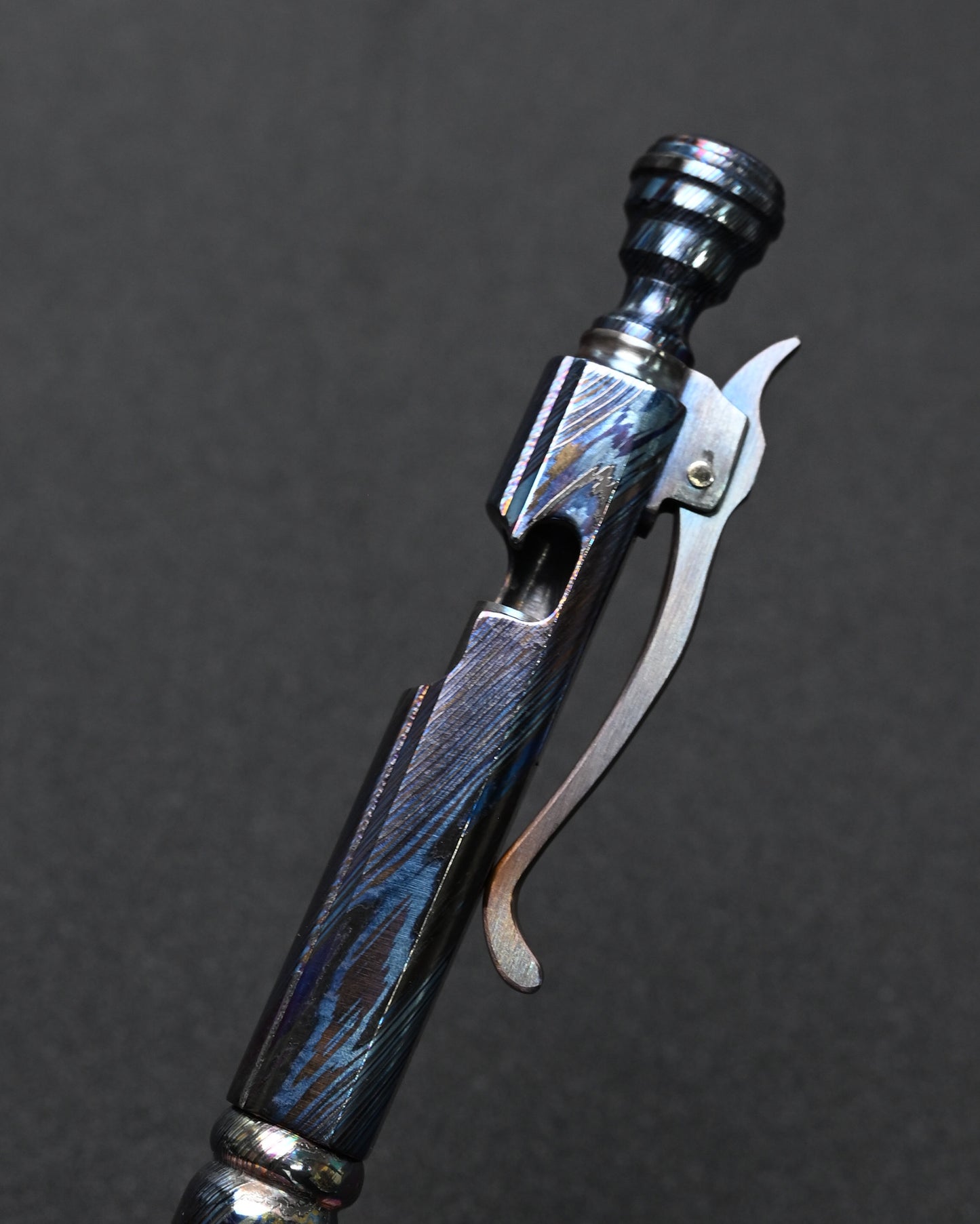 Rare Hidetoshi Nakayama Custom Zirconium Damascus EDC Pen – Made in Japan