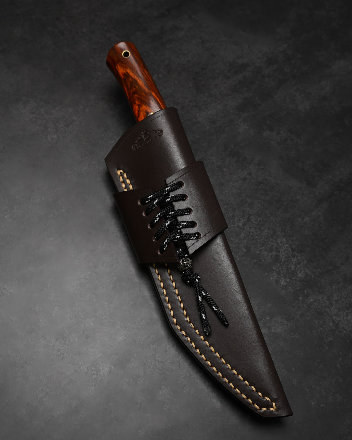 Hiroshi Suzuki VG10 33-Layer Damascus Outdoor Knife – Cocobolo Burl Handle