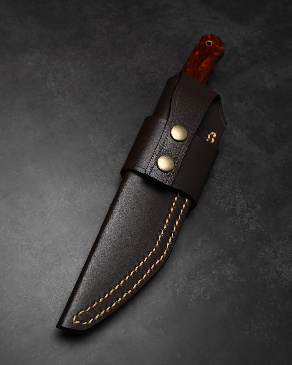 Hiroshi Suzuki VG10 33-Layer Damascus Outdoor Knife – Cocobolo Burl Handle