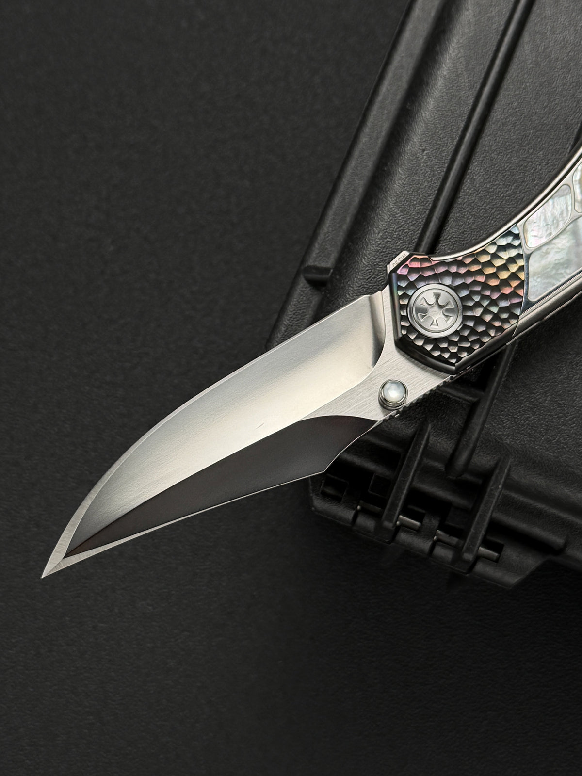 Infinite Charlie Knives 樂二 M390 チタン 深海産マザーオブパール カスタムフォールディングナイフ