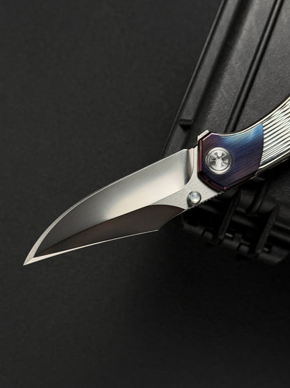Infinite Charlie Knives Raku II M390 Matte Titanium Custom Folding Knife