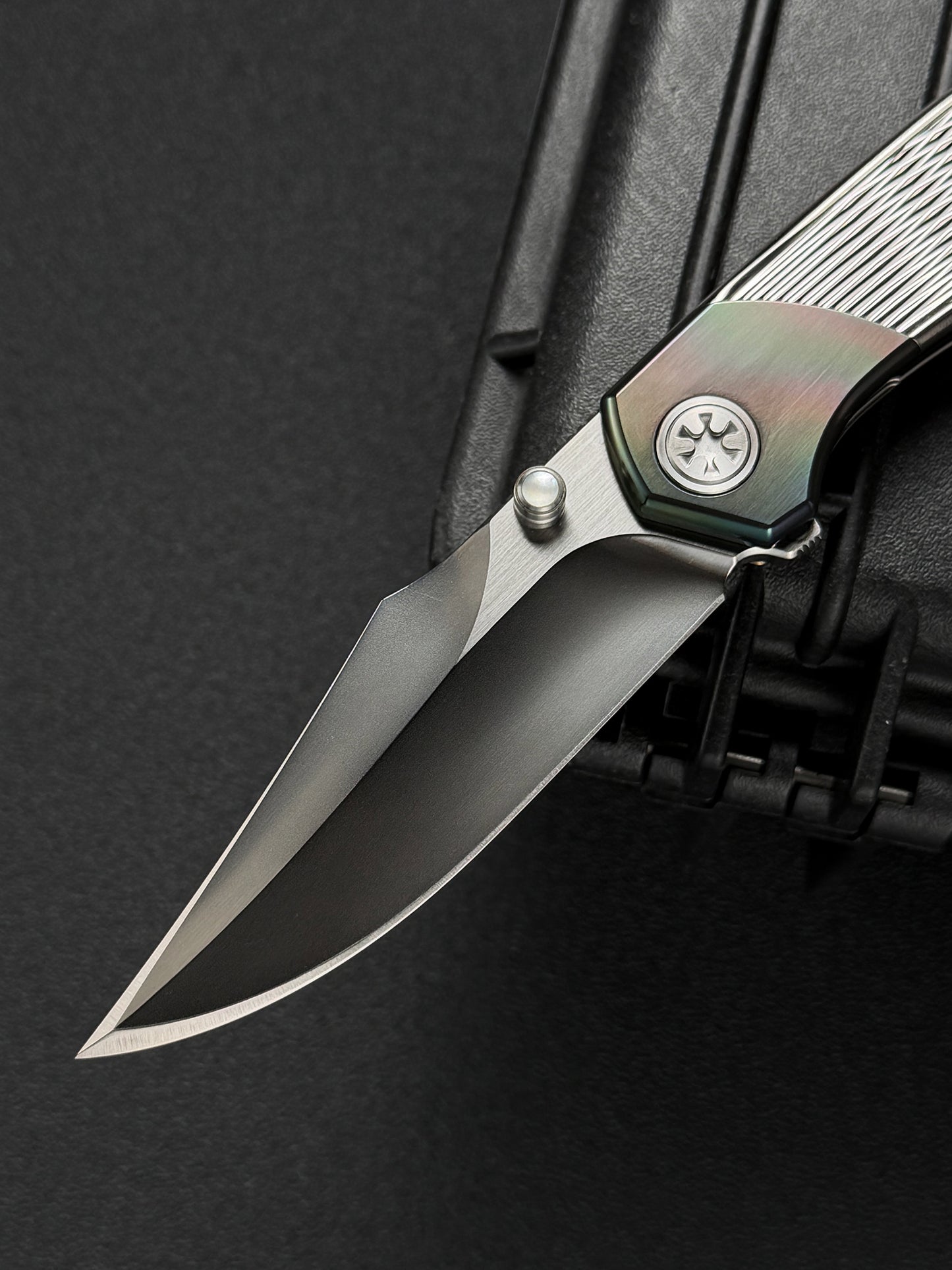Infinite Charlie Knives Raku II M390 Matte Titanium Custom Folding Knife
